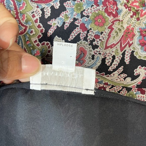 Charter Club Women Silk Skirt Sz 6 Wrap Paisley Floral - Picture 13 of 15